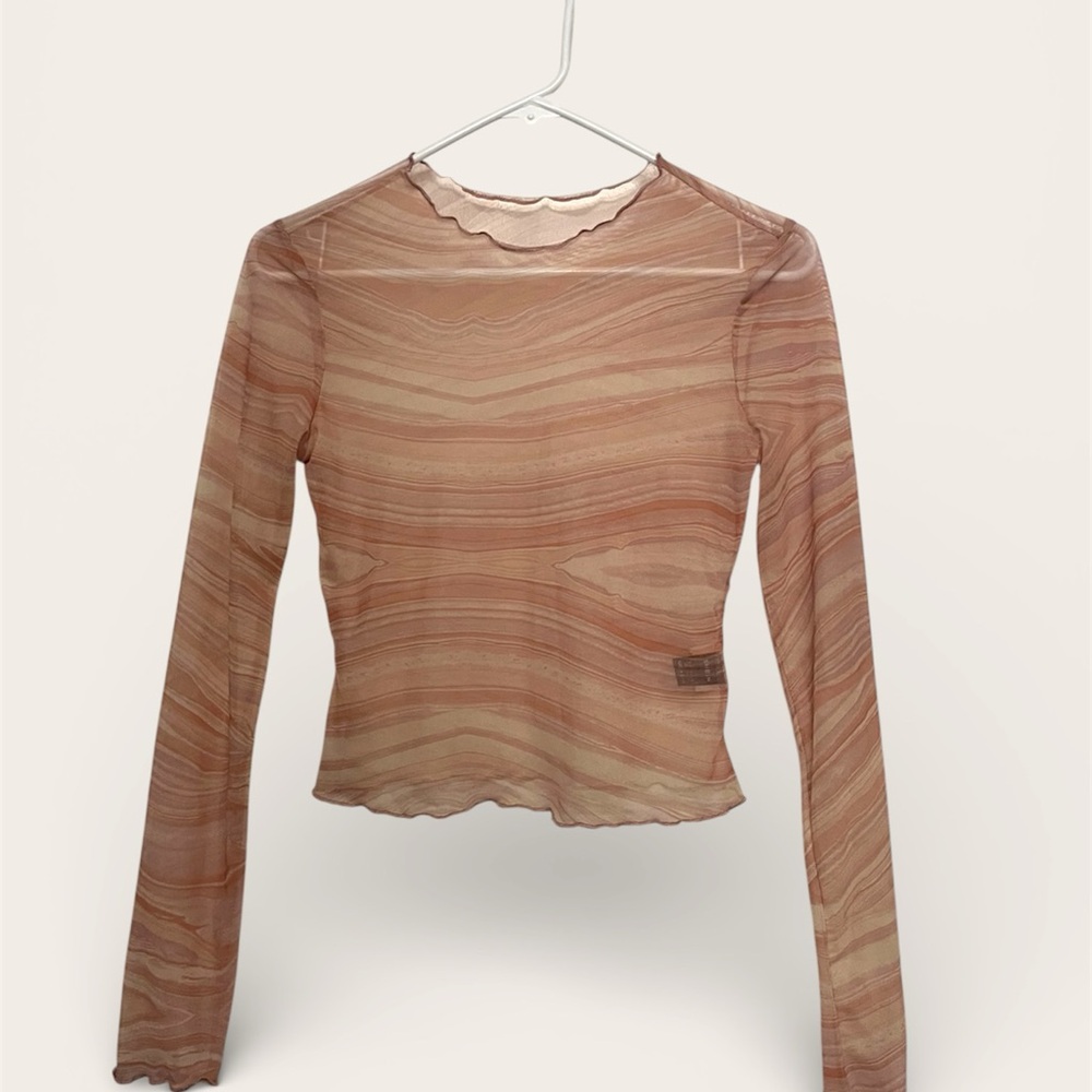 Elegant Sheer Long Sleeve Top